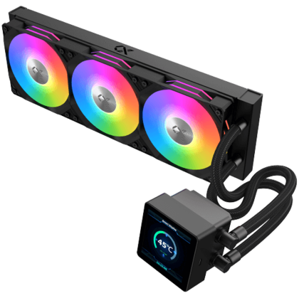 Xigmatek Connect 360 (BK, AIO Liquid Cooler, 3.4"LED Display Pump Head, ARGB PWM Fan, Mini ARGB Controller)