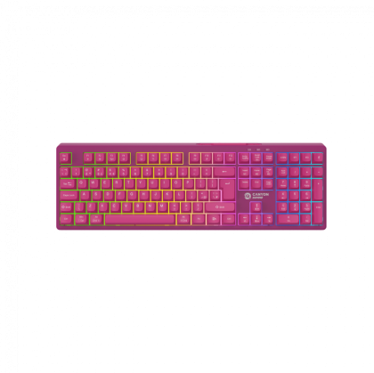 Canyon 105keys gaming keyboard,with 2.4G+ Bluetooth mode, battery 2000mAh, RGB backlight 3 types and 7 colors, size:407*119*19mm, PVC cable 1.8M , Black,weight:556+/-10g