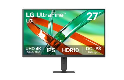 Монитор LG 27U711B-B, 27" UltraFine U7, IPS 4K, 5ms, 1000:1, 300cd/m2, UHD 3840 x 2160, DCI-P3 90%, HDR 10, HDMI, DisplayPort, Reader mode, Tilt, Headphone Out, LG Switch, Black