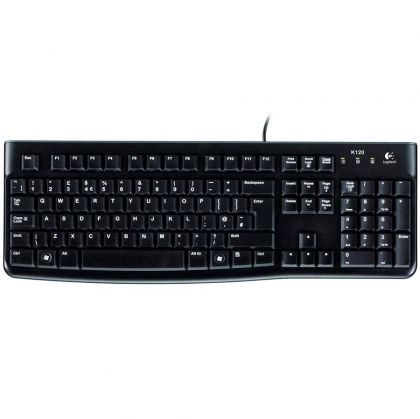 Клавиатура LOGITECH K120 , С кабел, US International, USB, Black 
