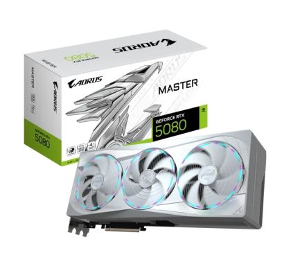 Видео карта GIGABYTE AORUS GeForce RTX 5080 MASTER ICE 16G, 16GB GDDR7, 256 bit, HDMI, 3xDP