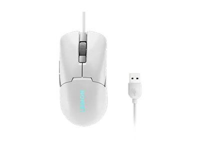 Геймърска мишка LENOVO Legion M300s RGB (GY51H47351), Wired, 8000 DPI, RGB, USB, Glacier White