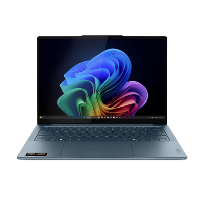 Лаптоп LENOVO Yoga Slim 7 14AKP10 (83JY00BEBM), 14.0" WUXGA (1920x1200) OLED 60Hz, AMD Ryzen™ AI 7 345 (2.0 GHz up to 4.6 GHz, 6 ядра), 16GB LPDDR5x, 1TB SSD M.2, Backlit KBD, noOS, Tidal Teal
