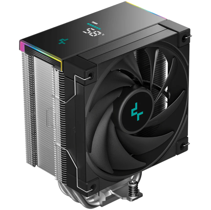 DeepCool AK500S DIGITAL SE, CPU Air Cooler, 1x120mm FK120 PWM FDB Fan, ARGB, Digital Display, 5 Heatpipes, Fluid Dynamic Bearing, Black, LGA1851/1700/1200/1151/1150/1155, AMD AM5/AM4, 125x96x160 mm(LxWxH), R-AK500S-BKADMN-GJD, 3Y