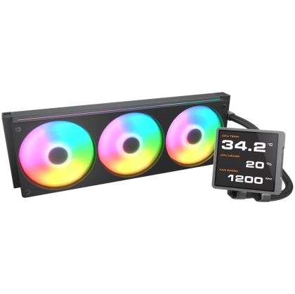 COUGAR Poseidon Vistek Pro ARGB 360 AiO Liquid Watercooling - Black