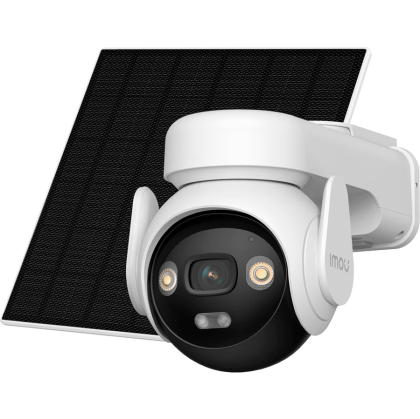 Imou AOV PT solar kit 5MP, smart full color night vision 4G+Wi-Fi IP camera,3.6mm fixed lens, 1/3'' progressive CMOS,330 Pan&90 Tilt, night vision up to 25m, H.265/H.264, Up to 15 fps Frame Rate,Micro SD up to 512GB, 8x Digital Zoom, Two-way Audio