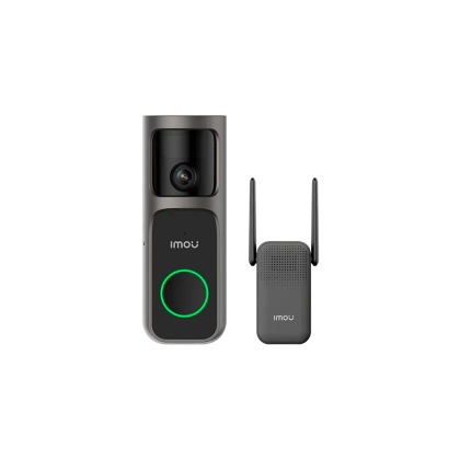 Imou 4MP Wi-Fi Doorbell 3 Kit, QHD, 5000mAh rechargable battery, 180 wide-angle view, night vision 5m, Mic and Speaker, 8x Digital Zoom, PIR Motion / AI Human Detection, USB-C, Chime works as Wi-Fi extender, Weatherproof