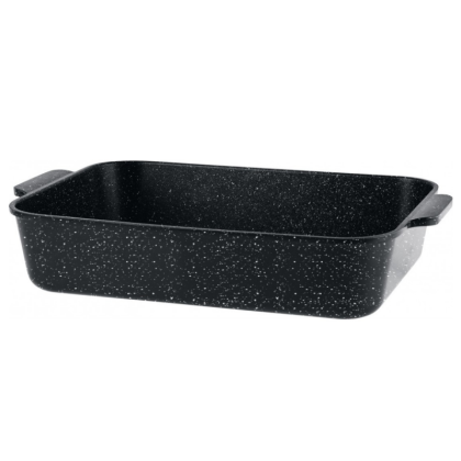 Тава за фурна и котлон Oliver Voltz OV54322CS32, 32x23x7.5 см, Емайлирана, Незалепващо покритие, Индукция, Черен меланж