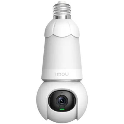 Imou Bulb Cam 5MP, full color night vision Bulb & Camera 2-in-1 5MP, 340°Pan & 0-90°Tilt, 5MP progressive CMOS, H.265, micro SD(512GB), 2.8mm Fixed lens, FOV 89°, IR up to 25m, 8x Zoom, 1xRJ45, Mic&Speaker, spotlight, 110dB Siren