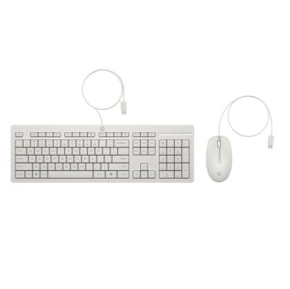 HP 225 Wired Mouse and Keyboard Combo G2 Cashmere White ENG