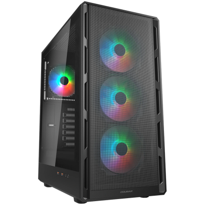 COUGAR AIRFACE PURE RGB PC Case, Mid Tower, Black