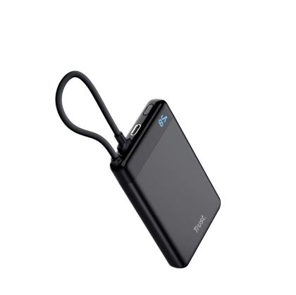 Външна батерия TRUST Fiera 10.000 Powerbank Fixed Cable
