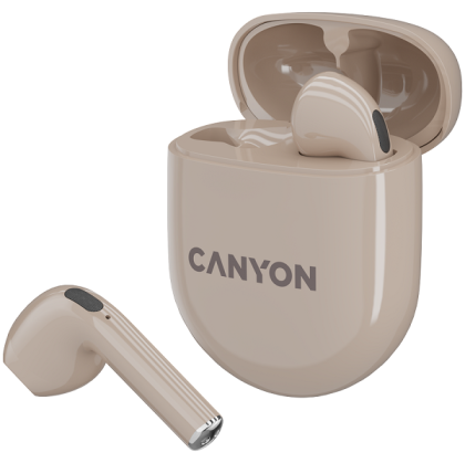 Безжични слушалки CANYON headset TWS-6 Beige
