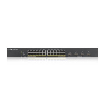 Комутатор ZyXEL XGS1935-28HP, 28 Port Lite-L3 Smart Managed PoE Switch, 24x Gigabit PoE and 4x 10G SFP+, hybrid mode, standalone or NebulaFlex Cloud, 375 Watt PoE