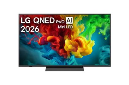 Телевизор LG 75QNED83B3A, 75" 4K QNED MiniLED Smart TV, 3840x2160, 120Hz Native (VRR 144Hz), DVB-T2/C/S2, Alpha7 AI Processor, HDR10 / HLG, webOS 26 ThinQ, VRR/ALLM/HGiG, 4K Super Upscaling, WiFi 5, Bluetooth 5.3, AirPlay 2, LAN, CI, HDMI, AI Sound Pro, G