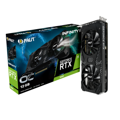 Видео карта PALIT GeForce RTX 3060 Infinity 2 OC, 12GB GDDR6, 192 bit, HDMI, 3xDP 