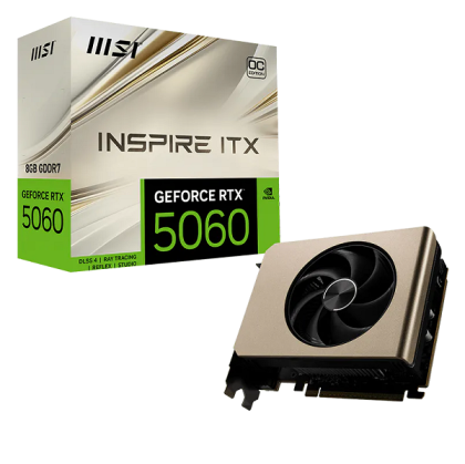 Видео карта MSI GeForce RTX 5060 8G INSPIRE ITX OC, 8GB GDDR7, 128-bit, HDMI, 3xDP