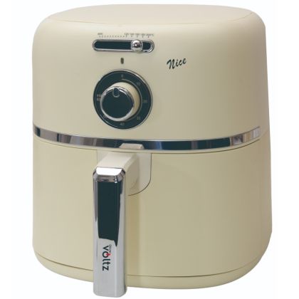 Фритюрник с горещ въздух Oliver Voltz Nice OV51980PR, 1500W, 4.2 л, 60-200°C, Таймер 60 мин, Незалепващо покритие, Кремав