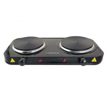 Двоен електрически котлон Esperanza EKH010K, 2x1000W, 15.5 см, 5 степени, Незалепващо покритие, Черен