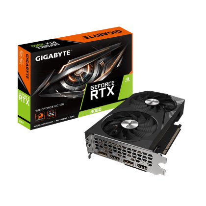 Видео карта GIGABYTE GeForce RTX 3060 WINDFORCE OC 12G, 12GB GDDR6, 192 bit, 2xHDMI, 2xDP