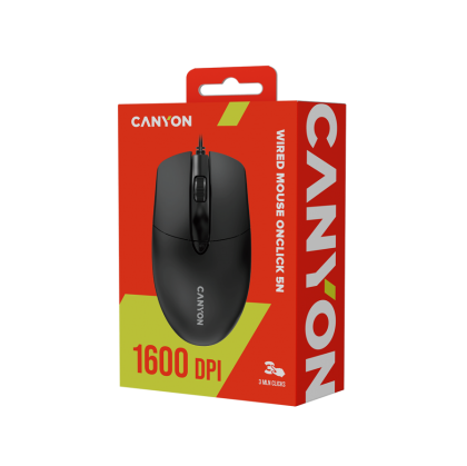 CANYON mouse OnClick 5N 4 buttons 1600DPI Wired Black