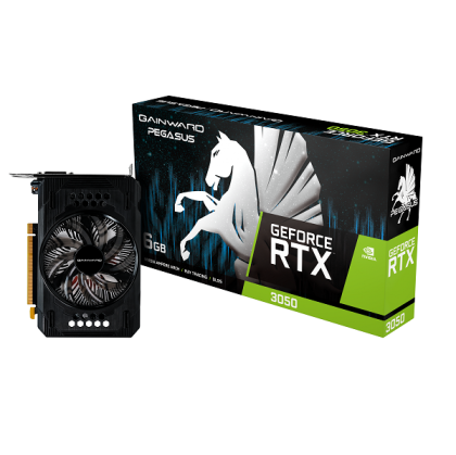 Видео карта GAINWARD GeForce RTX 3050 Pegasus 6GB, 6GB GDDR6, 96 bits, HDMI, DP, DVI
