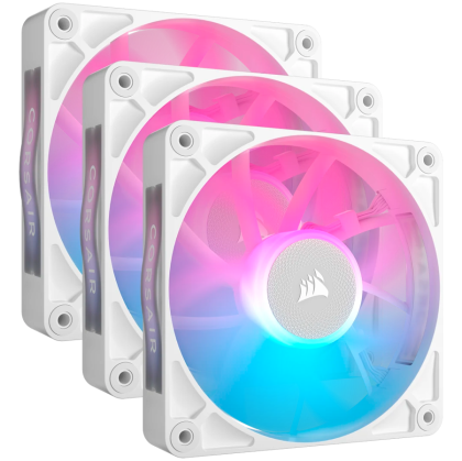CORSAIR iCUE LINK RX120 RGB White, 120mm RGB Fan, Triple Fan Kit