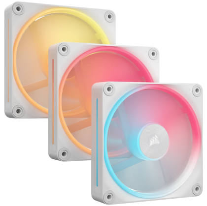 CORSAIR LX-R RGB Series, iCUE LINK LX120-R RGB White, 120mm RGB Fan, Triple Fan Kit