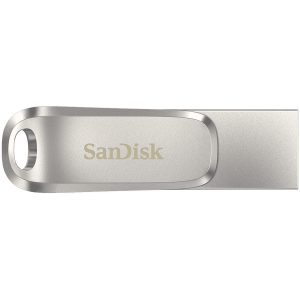 USB памет 128GB SanDisk Ultra Dual Drive Luxe, USB 3.0/USB Type-C, Metal Silver