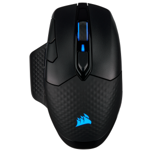 Геймърска мишка Corsair Dark Core RGB Pro (CH-9315411-EU), Wireless with SLIPSTREAM, 8 бутона, 3 профилa, RGB LED, 18 000 dpi, Wireless & USB, Black
