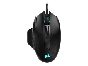 Геймърска мишка CORSAIR NIGHTSWORD RGB (CH-9306011-EU),  4 Zone RGB, 18000 DPI, USB, Black
