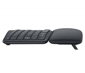 Клавиатура LOGITECH ERGO K860 (920-010108), Wireless/Bluetooth, US INTL, Central, Graphite