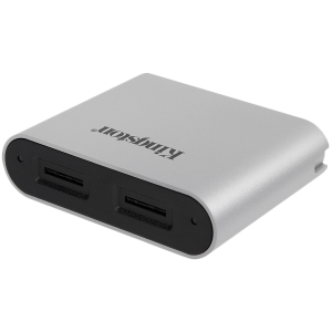 MicroSD Reader KINGSTON Workflow (WFS-SDC), 2 UHS-II microSD cards, USB 3.2 Gen 1 speeds, USB-C