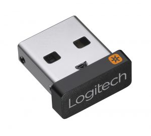 Адаптер Logitech USB Unifying Receiver (910-005931), до 6 съвместими клавиатури и мишки към един компютър