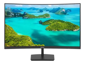 Монитор Philips 241E1SC, 23.6" VA Curved 1500R, FullHD (1920x1080) 75Hz, 16:9, 4ms, 250cd/m2, 3000:1, AMD FreeSync, VGA, HDMI, Black