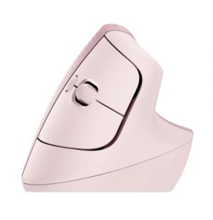 Вертикална безжична мишка LOGITECH Lift (910-006478), Wireless/Bluetooth, 4000DPI, USB, Rose