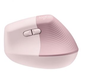 Вертикална безжична мишка LOGITECH Lift (910-006478), Wireless/Bluetooth, 4000DPI, USB, Rose