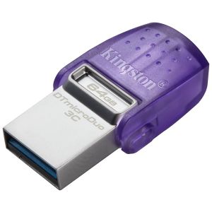 USB памет 64GB KINGSTON DataTraveler microDuo 3C, USB 3.2 / USB-C, Purple