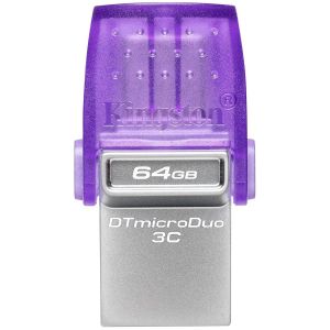 USB памет 64GB KINGSTON DataTraveler microDuo 3C, USB 3.2 / USB-C, Purple