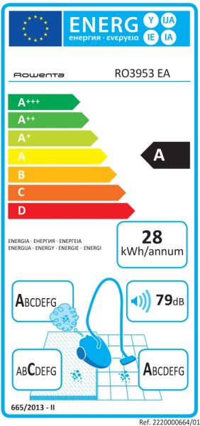 Прахосмукачка с торба ROWENTA RO3953EA COMPACT POWER PARQUET, 750W, Червена