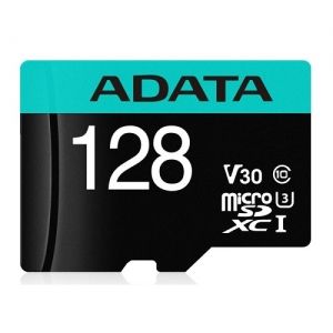 MicroSD памет 128GB ADATA Premier Pro microSDXC Class 10 U3 + SD Адаптер