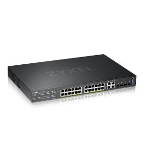 Суич ZyXEL GS2220-28HP, EU region, 24-port GbE L2 PoE Switch with GbE Uplink (1 year NCC Pro pack license bundled)