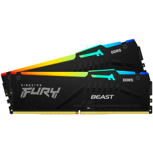 Памет KINGSTON 32GB DDR5 5600MHz (2x16GB) FURY Beast RGB 