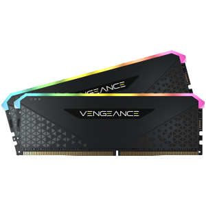 Памет CORSAIR 32GB DDR4 3200MHz (2x16GB) VENGEANCE RGB RS, Black