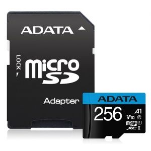 MicroSD памет ADATA Premier 256GB microSDXC Class 10 U1 + SD Адаптер