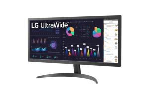 Монитор LG 26WQ500-B UltraWide, 25.7" IPS, FullHD (2560x1080) 75Hz, 21:9, 5ms, 1000:1, 250 cd/m2,  AMD FreeSync, 2xHDMI, Black