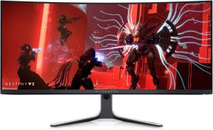 Монитор DELL Alienware AW3423DW, 34" QD-OLED CURVED 1800R, QHD (3440x1440) 175Hz, 21:9, 0.1ms, 1000 cd/m², 1M:1, NVIDIA G-SYNC ULTIMATE, 2xHDMI, DP, USB 3.2, Lunar Light