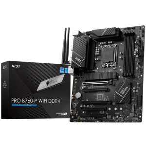 Дънна платка MSI PRO B760-P WIFI DDR4 (Intel 1700, 4xDDR4, 2xM.2,  2.5G LAN, Wi-Fi 6E, HDMI,DP) ATX