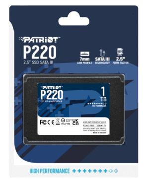 SSD 1TB PATRIOT P220 (P220S1TB25), 2.5" SATA III