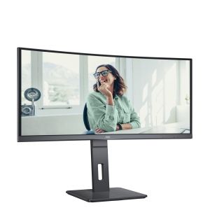 Монитор AOC CU34P3CV, 34" VA Curved 1500R, UWQHD (3440x1440) 100Hz, 21:9, 4ms, 300cd/m2, 3000:1, Speaker 2x5W, HDMI, DP, USB hub, Black